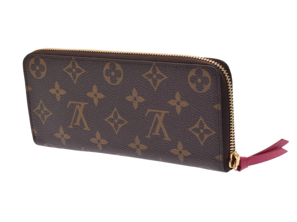 Louis Vuitton Portefeuille Clemence Monogram Long Freesia Wallet Brown